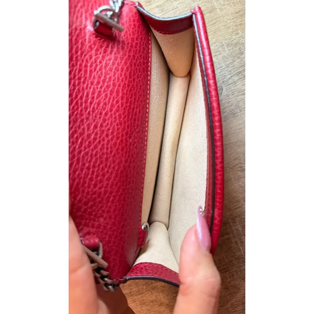 ❤️SOLD❤️ Gucci Crystal Mini Dionysus Red Crossbody - Picture 3 of 4